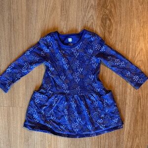 Tea Collection Blue Patterned Kids Dress